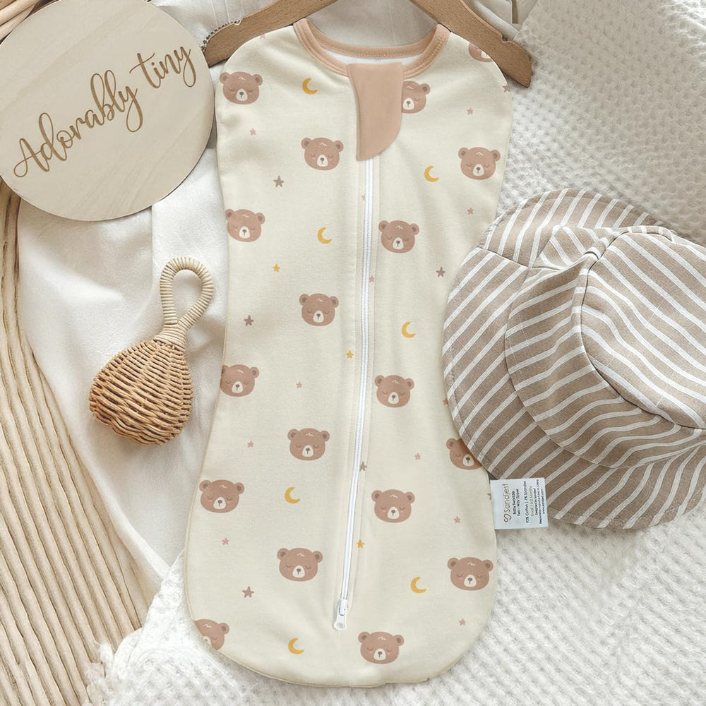 SANDJEST cozy bear swaddle ready for everyday use