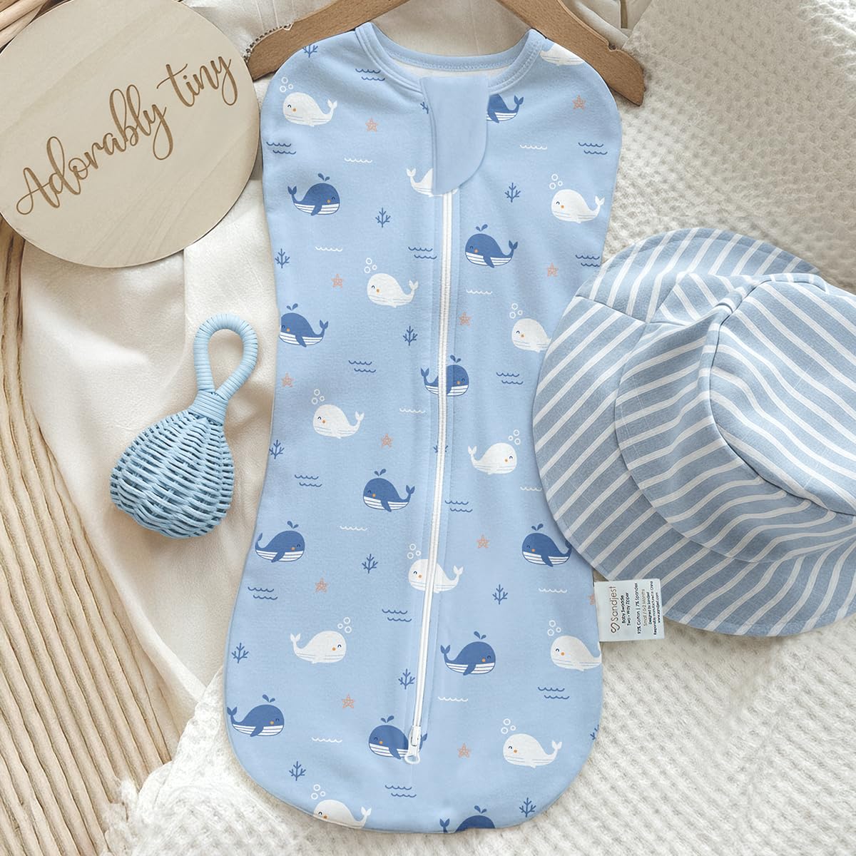 SandJEST pack of 2 swaddles ideal for newborn routines
