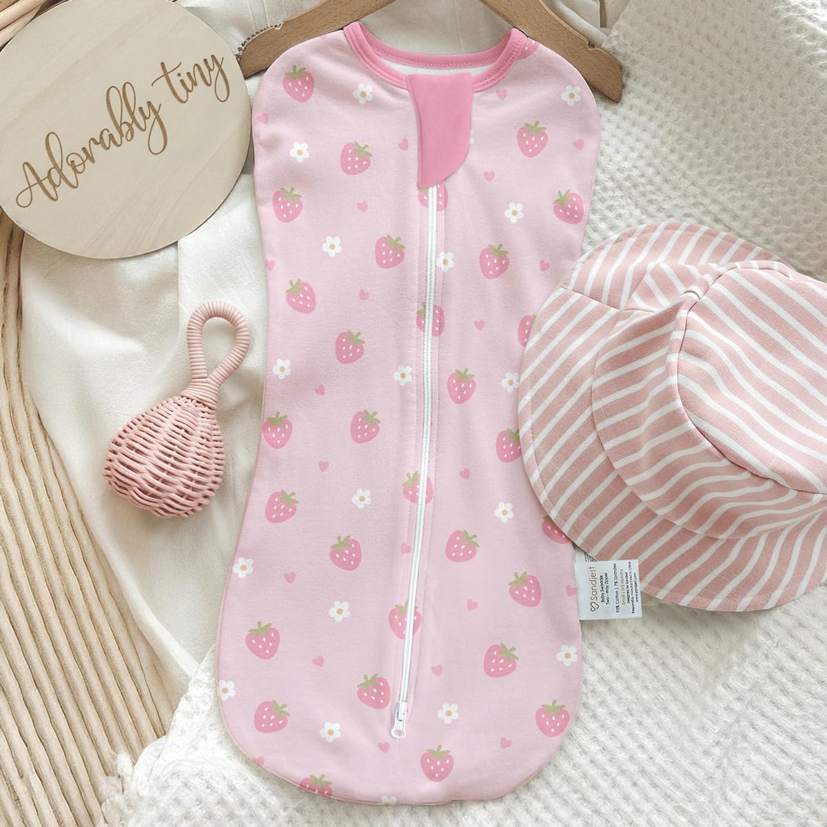 SANDJEST pack of 2 swaddles designed for quick prep and versatile newborn wear