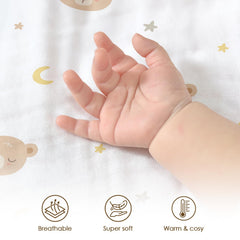 SANDJEST Bear Baby Blanket stroller-friendly use.