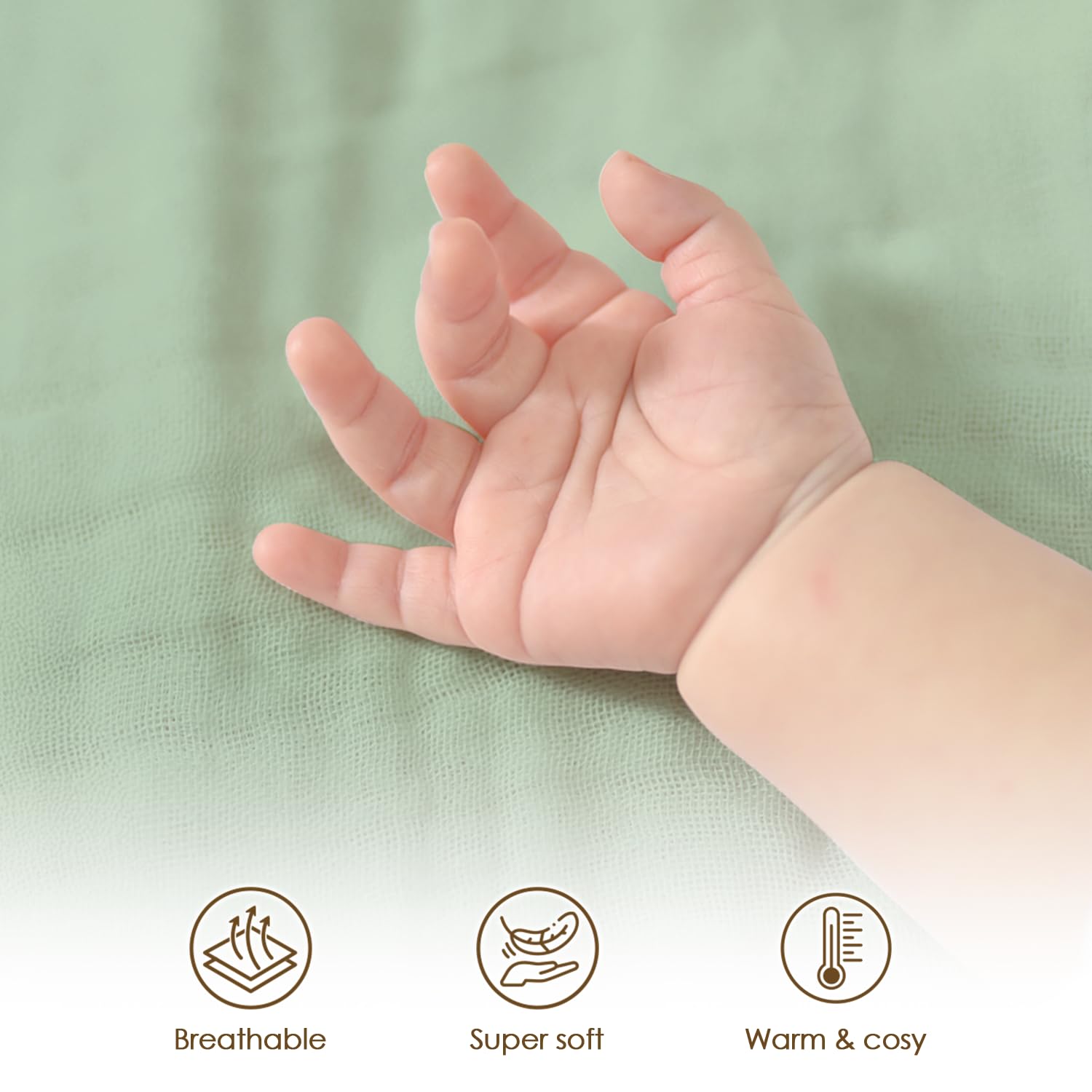 SANDJEST blanket doubles as swaddle and nursing cover.