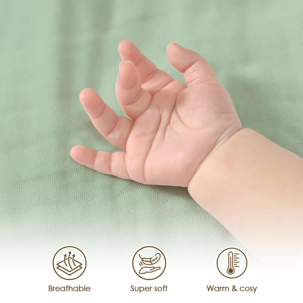 SANDJEST blanket doubles as swaddle and nursing cover.