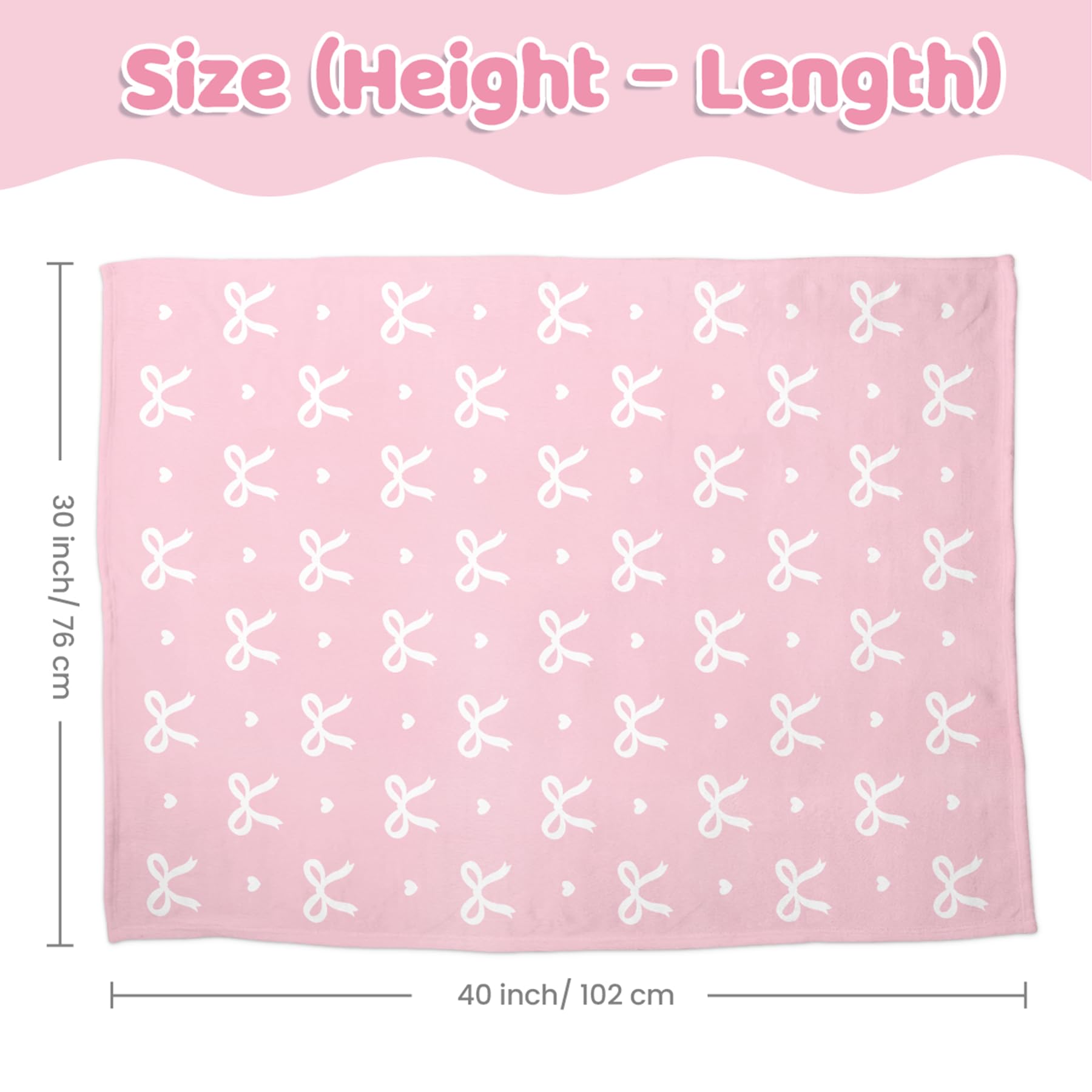 SANDJEST Bow Minky blanket travel-friendly, lightweight warmth for outings.
