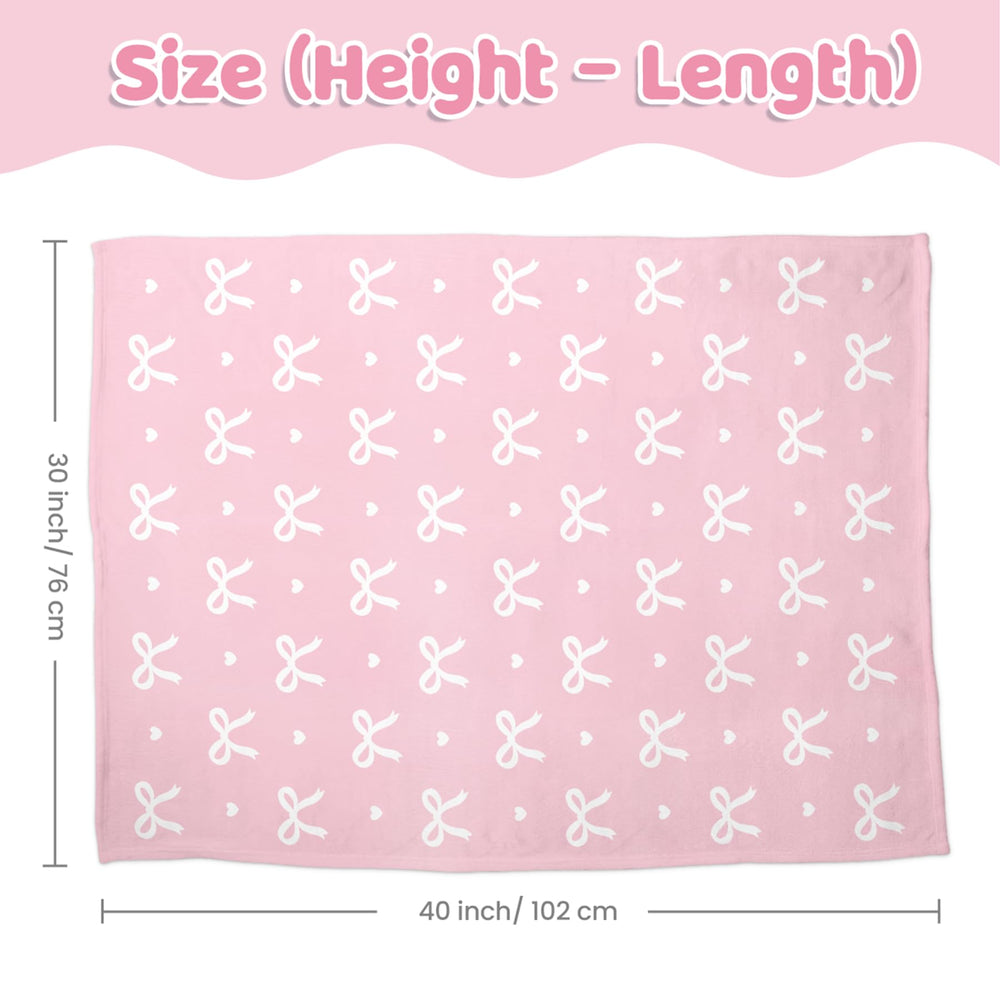 SANDJEST Bow Minky blanket travel-friendly, lightweight warmth for outings.
