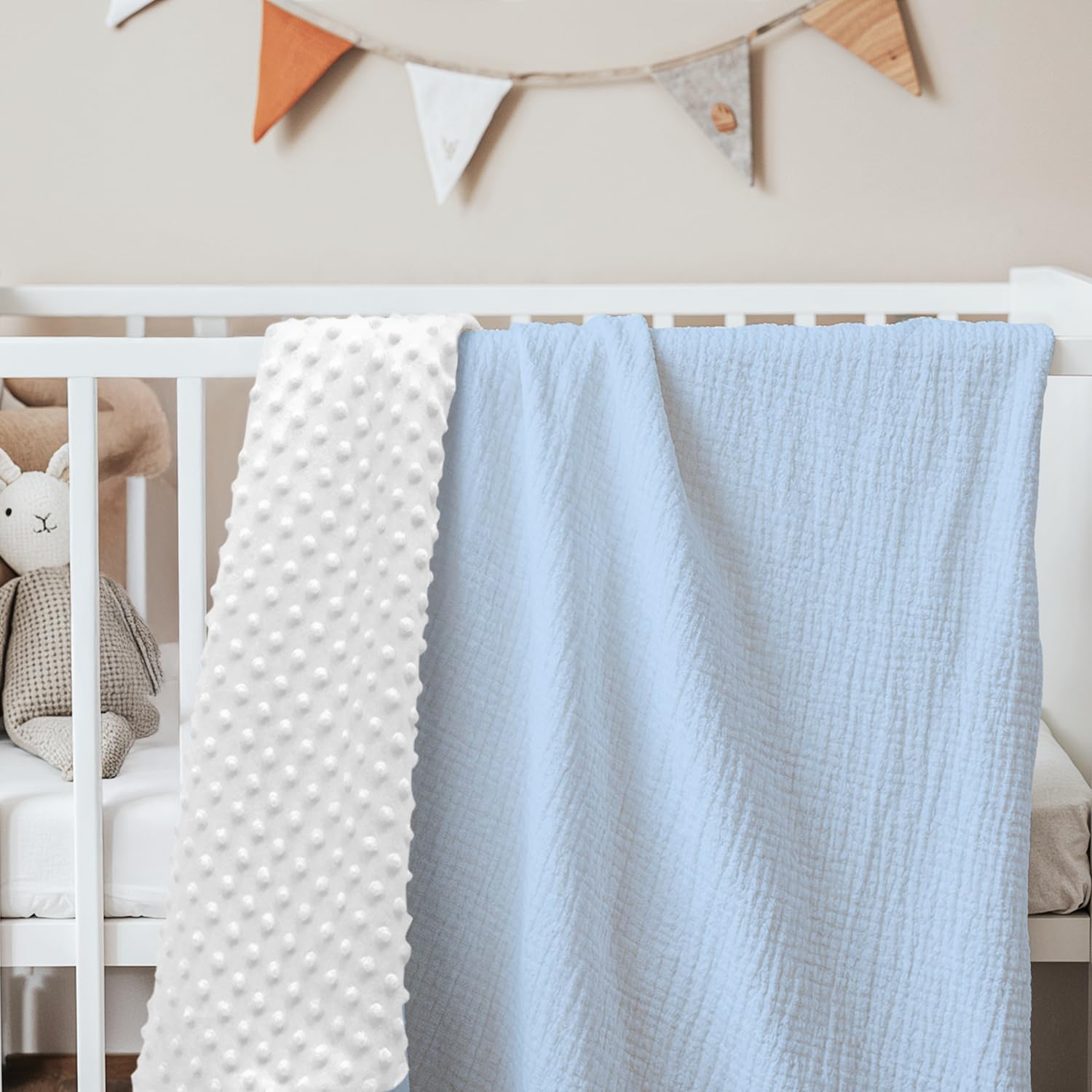 SANDJEST Burp Cloth Blanket for gentle cleanup