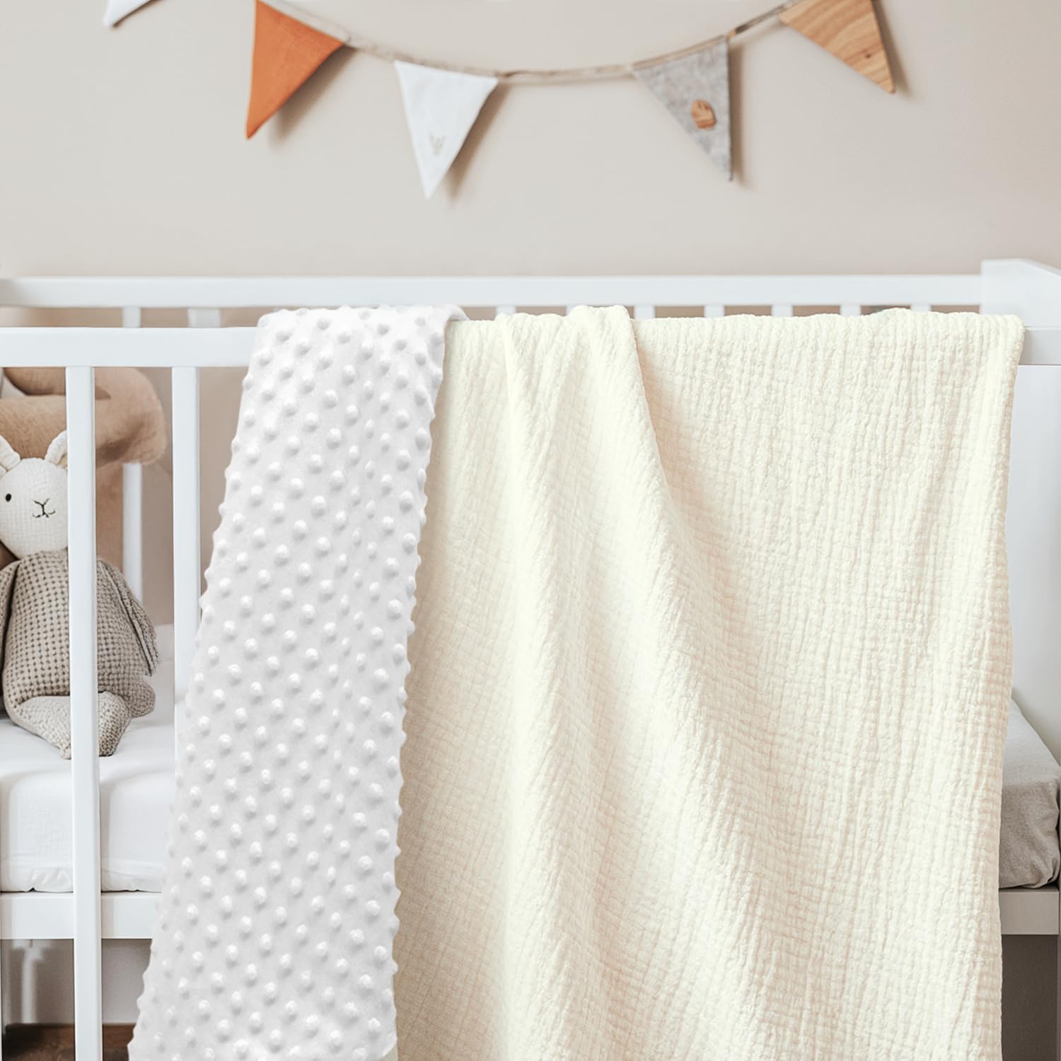 SANDJEST Butter nursery design adds cheerful style.
