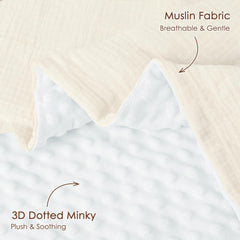 SANDJEST Butter blanket showing the dotted back for cozy warmth.