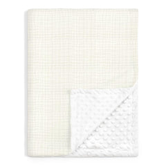 SANDJEST Butter blanket with the muslin side for soft, breathable baby comfort.