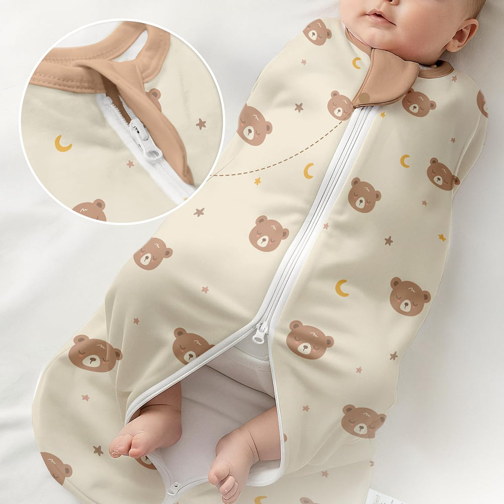 SANDJEST cotton swaddle close-up shows breathable fabric