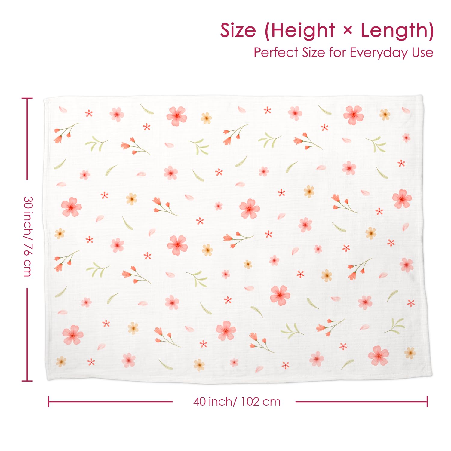 SANDJEST 30x40 blanket fits cribs and strollers for on-the-go snuggling.