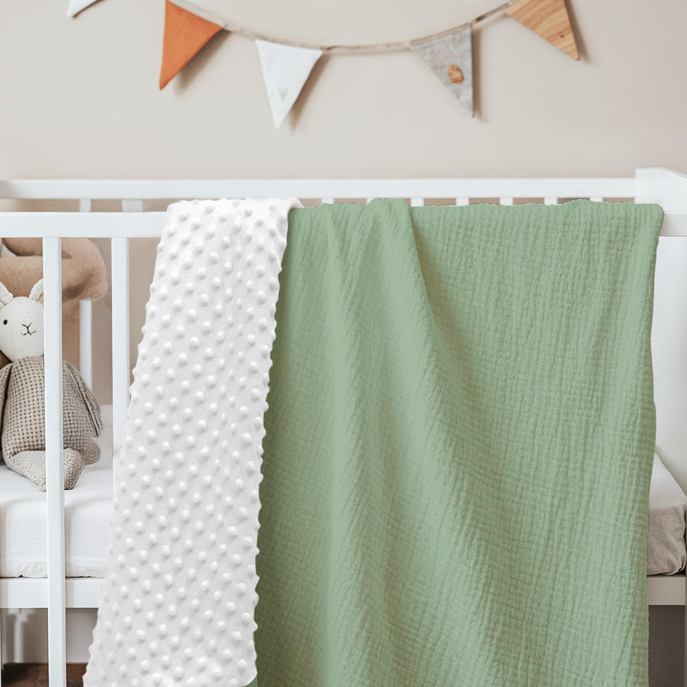 SANDJEST baby blanket offers soft, versatile use from newborns to toddlers.