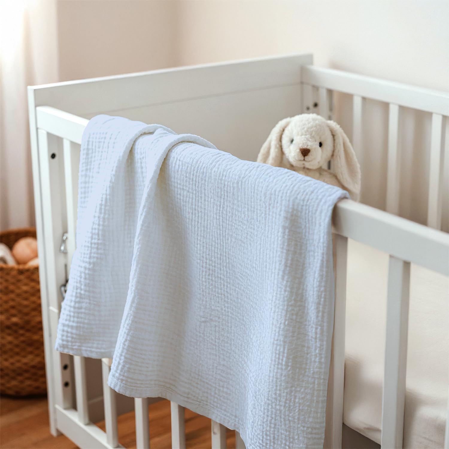 SANDJEST Nursing Cover Blanket providing privacy and soft coverage