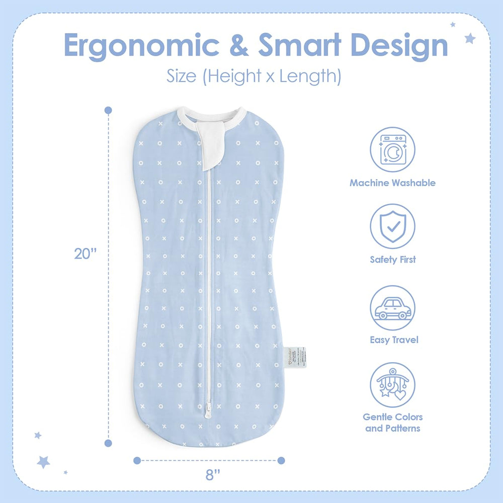 SANDJEST polka dots swaddle pattern for gentle newborn wrapping