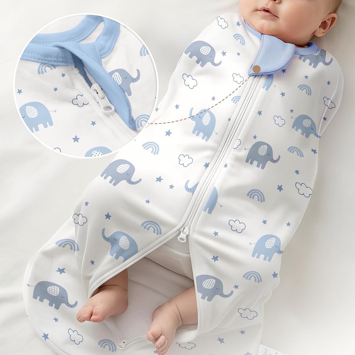 SANDJEST two-pack elephant and star moon designs