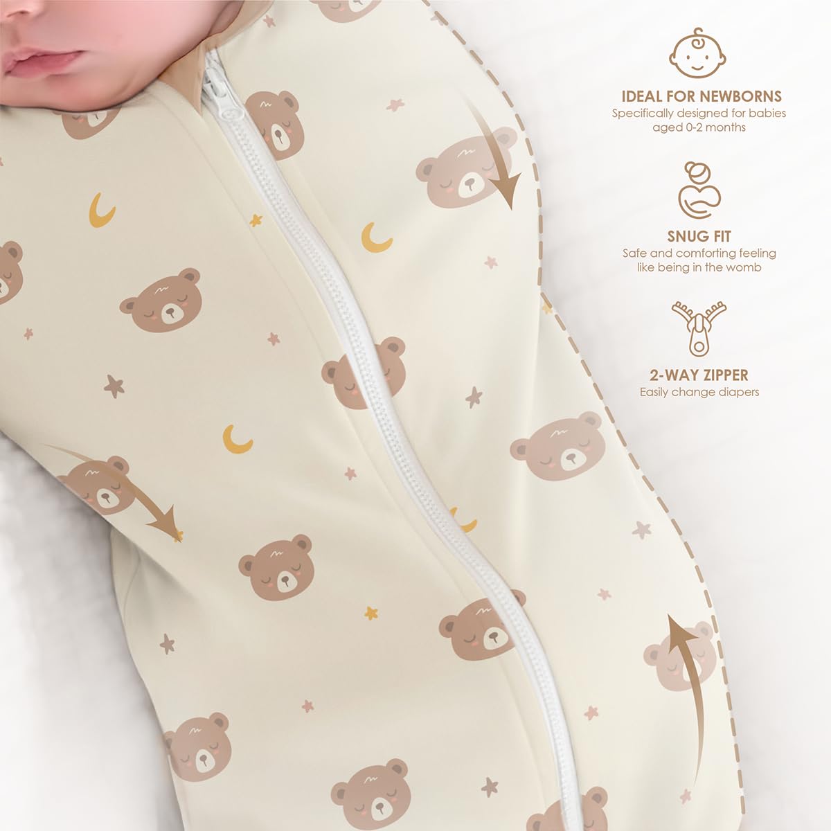 SANDJEST wearable blanket supports cozy, secure naps