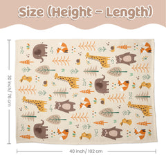 SANDJEST Woodland Animal Blanket travel-friendly size for car rides