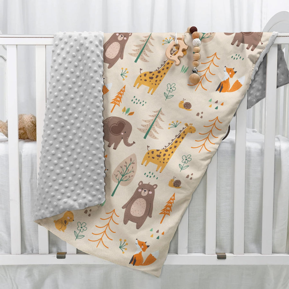 SANDJEST Woodland Animal Blanket light and breathable for year-round use
