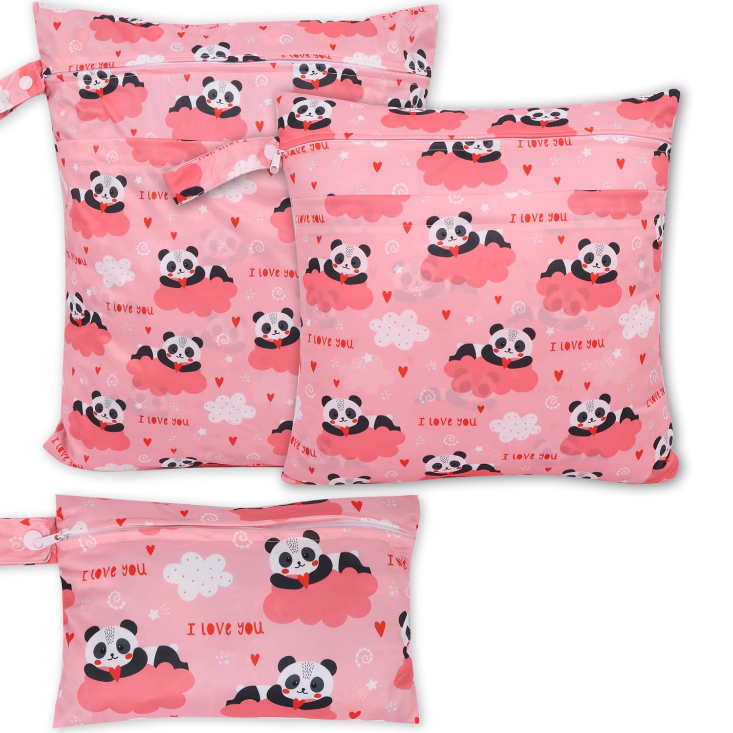 SANFERGE large 50x40cm wet bag showing ample diaper capacity for trips.