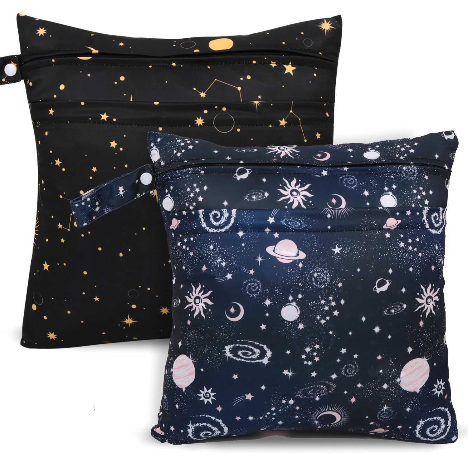 SANFERGE wet bag with two pockets and a handle for easy travel organization.