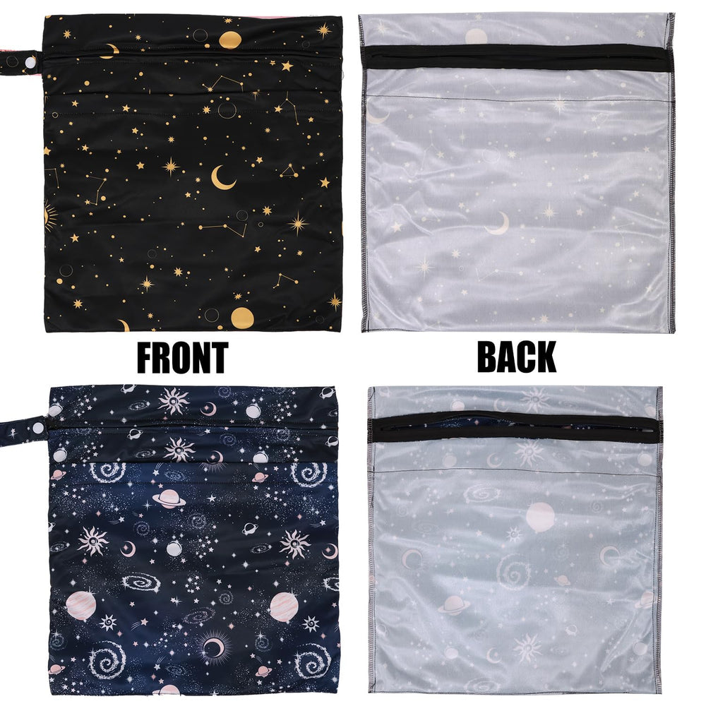 SANFERGE wet bag features two zippered pockets to separate wet and dry items.