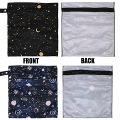 SANFERGE wet bag features two zippered pockets to separate wet and dry items.