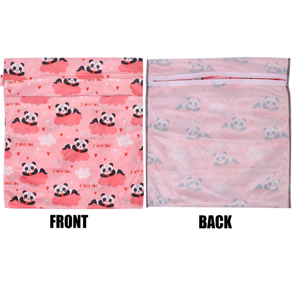 SANFERGE bag with two zippers for organized wet and dry storage.
