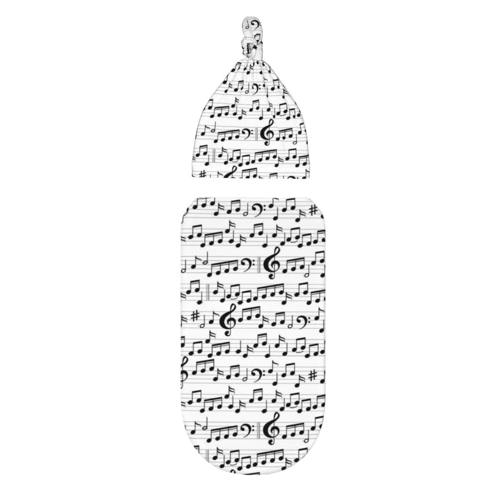 Sanghing Music Note swaddle blanket snug wrap with soft elastic fabric