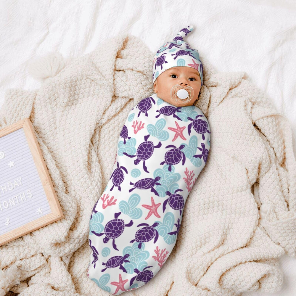 Sanghing Sea Turtle newborn hat provides gentle stretch and cozy fit
