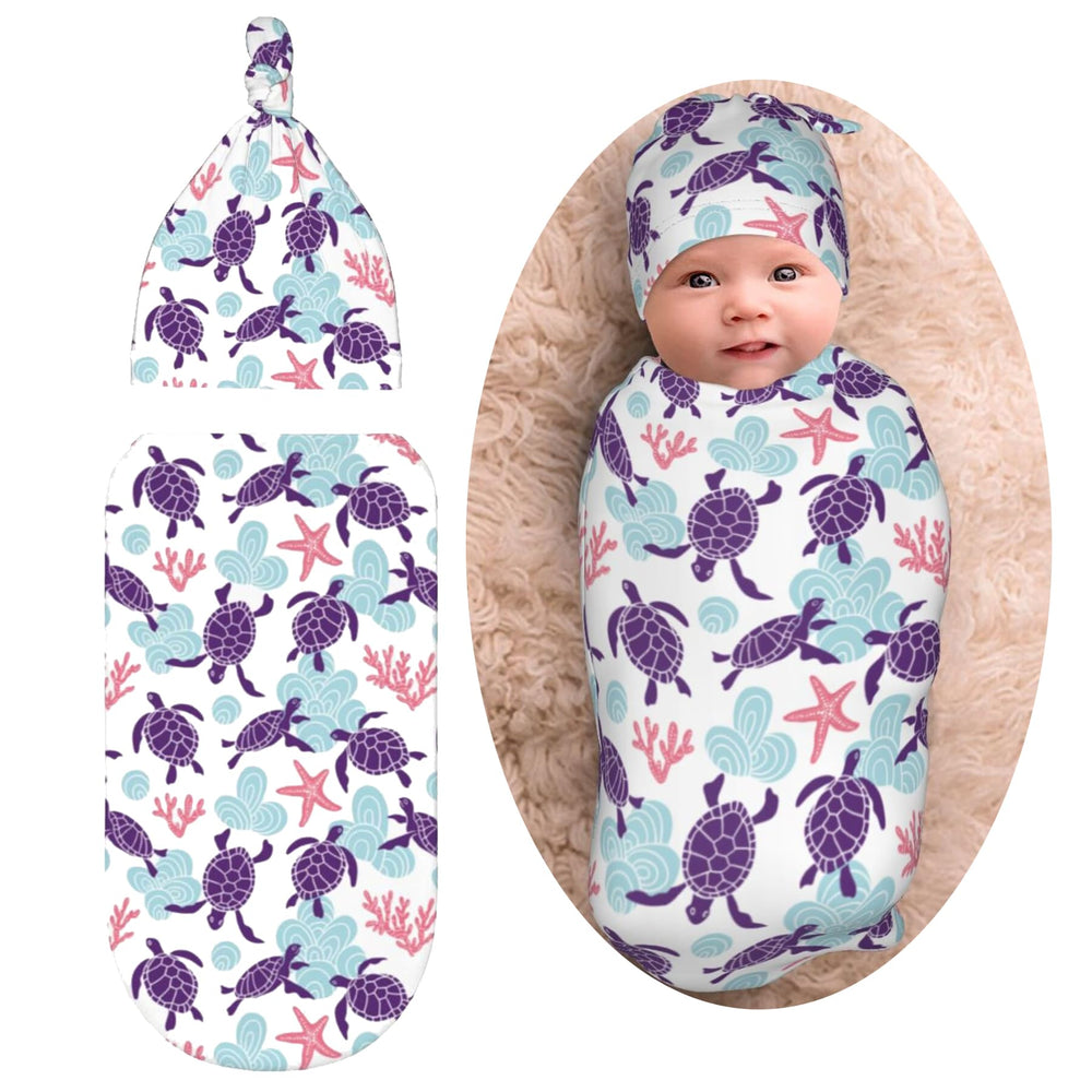 Sanghing Sea Turtle swaddle blanket shows soft, skin friendly warmth for newborns