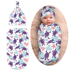 Sanghing Sea Turtle swaddle blanket shows soft, skin friendly warmth for newborns