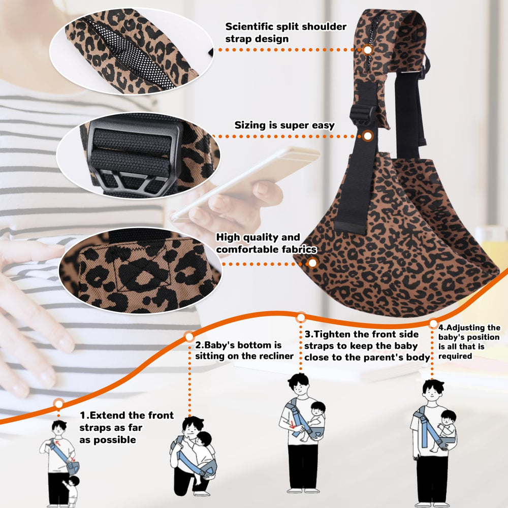Sanilinwild Leopard ergonomic shoulder and waist belt provides balanced weight distribution