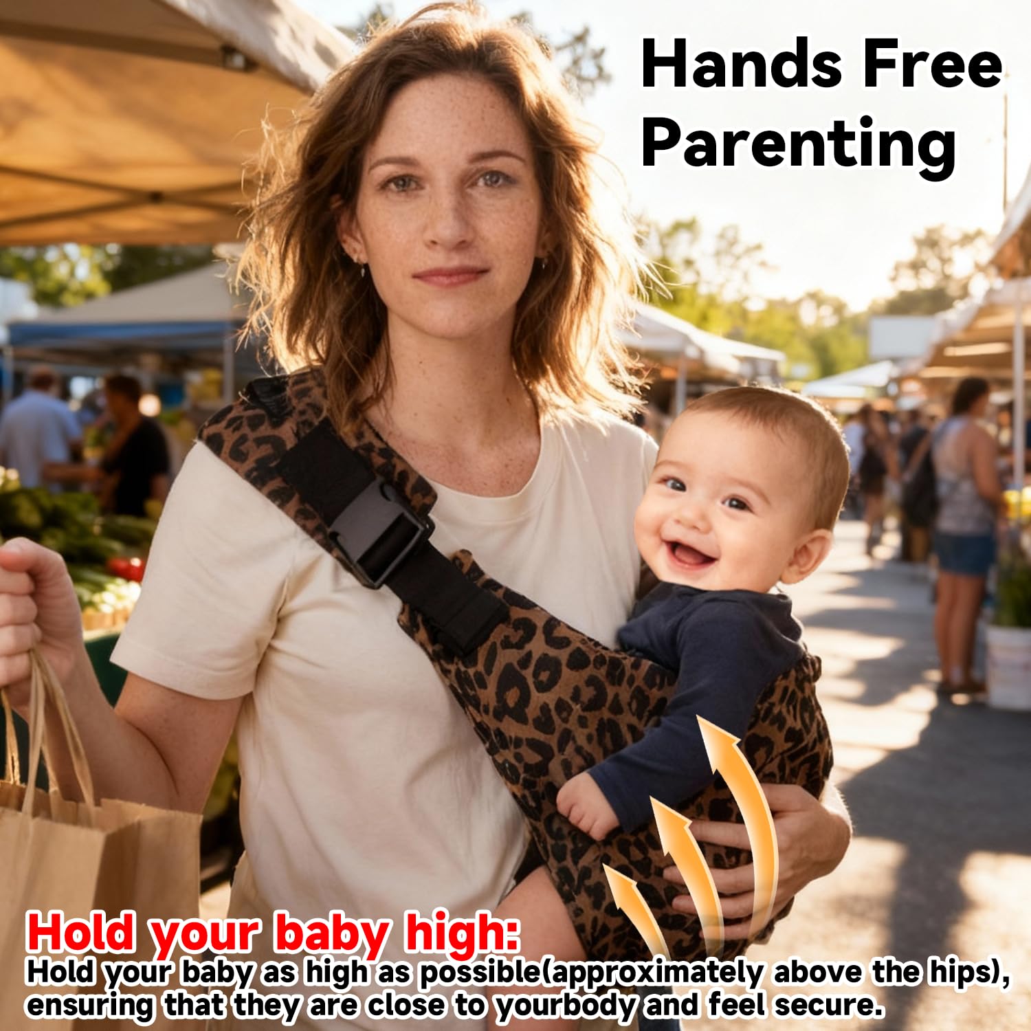 Sanilinwild Leopard packable travel sling fits compact for on-the-go
