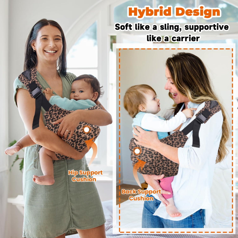 Sanilinwild Leopard soft fabric carrier feels breathable and gentle on skin