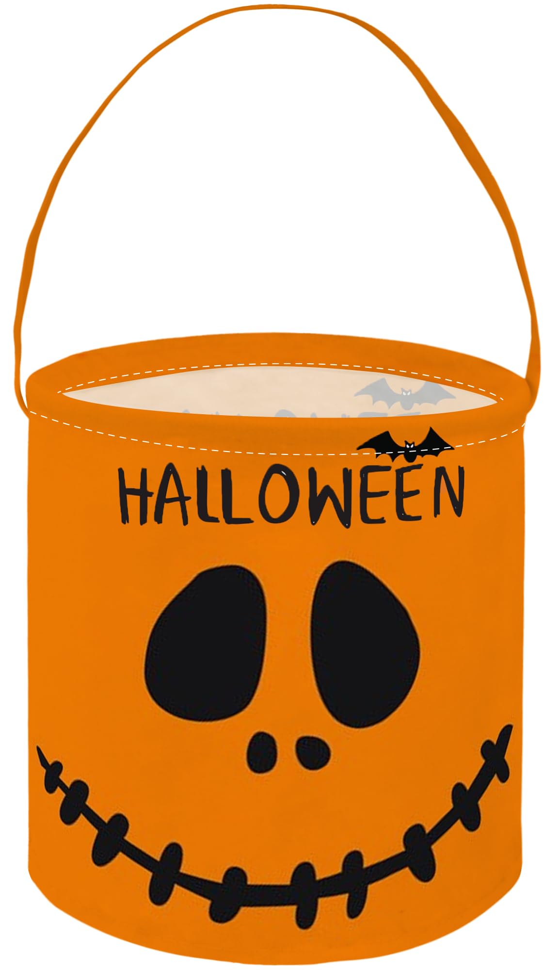 Sanjiaofen funny-face Halloween bucket for kids' trick-or-treat adventures.