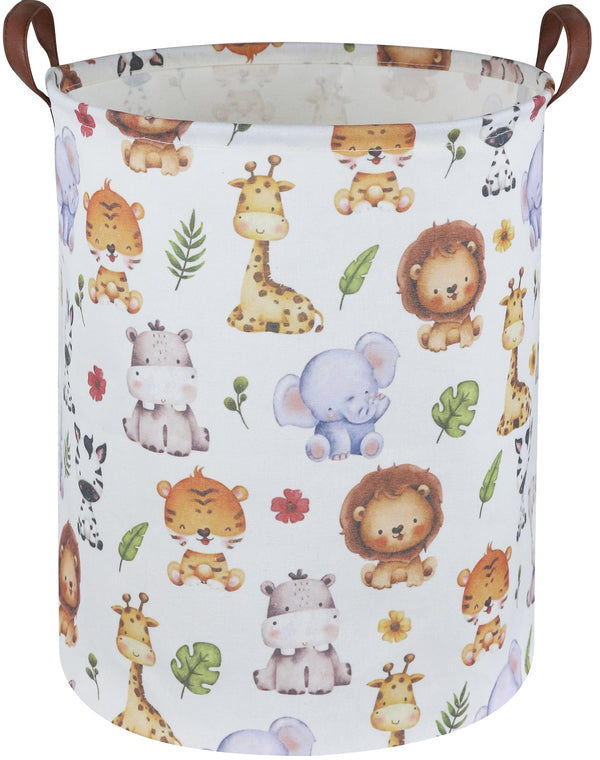 Sanjiaofen kids laundry hamper with cute animal pattern keeps laundry organized in style.