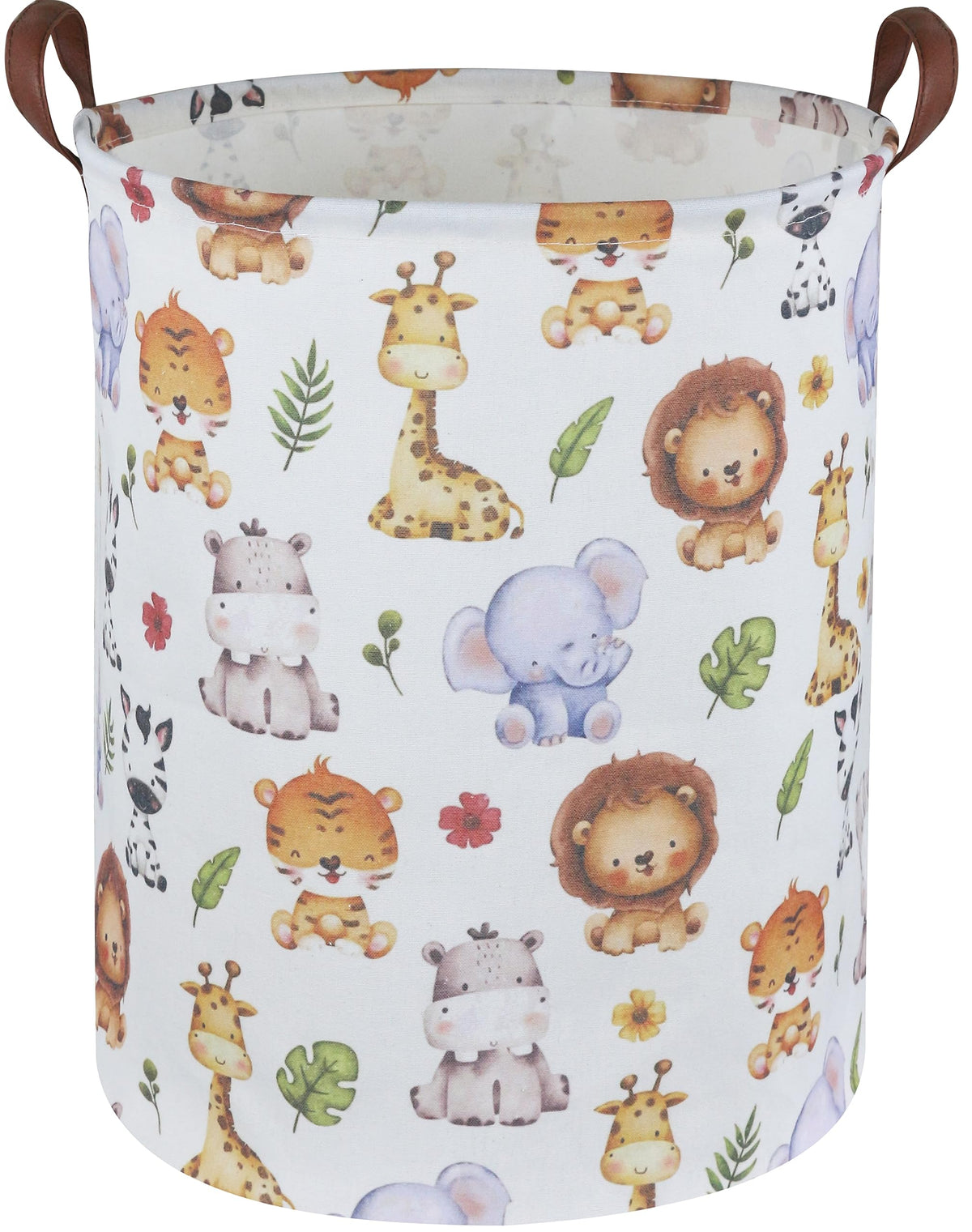 Sanjiaofen kids laundry hamper with cute animal pattern keeps laundry organized in style.