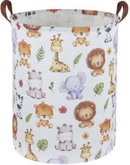 Sanjiaofen kids laundry hamper with cute animal pattern keeps laundry organized in style.