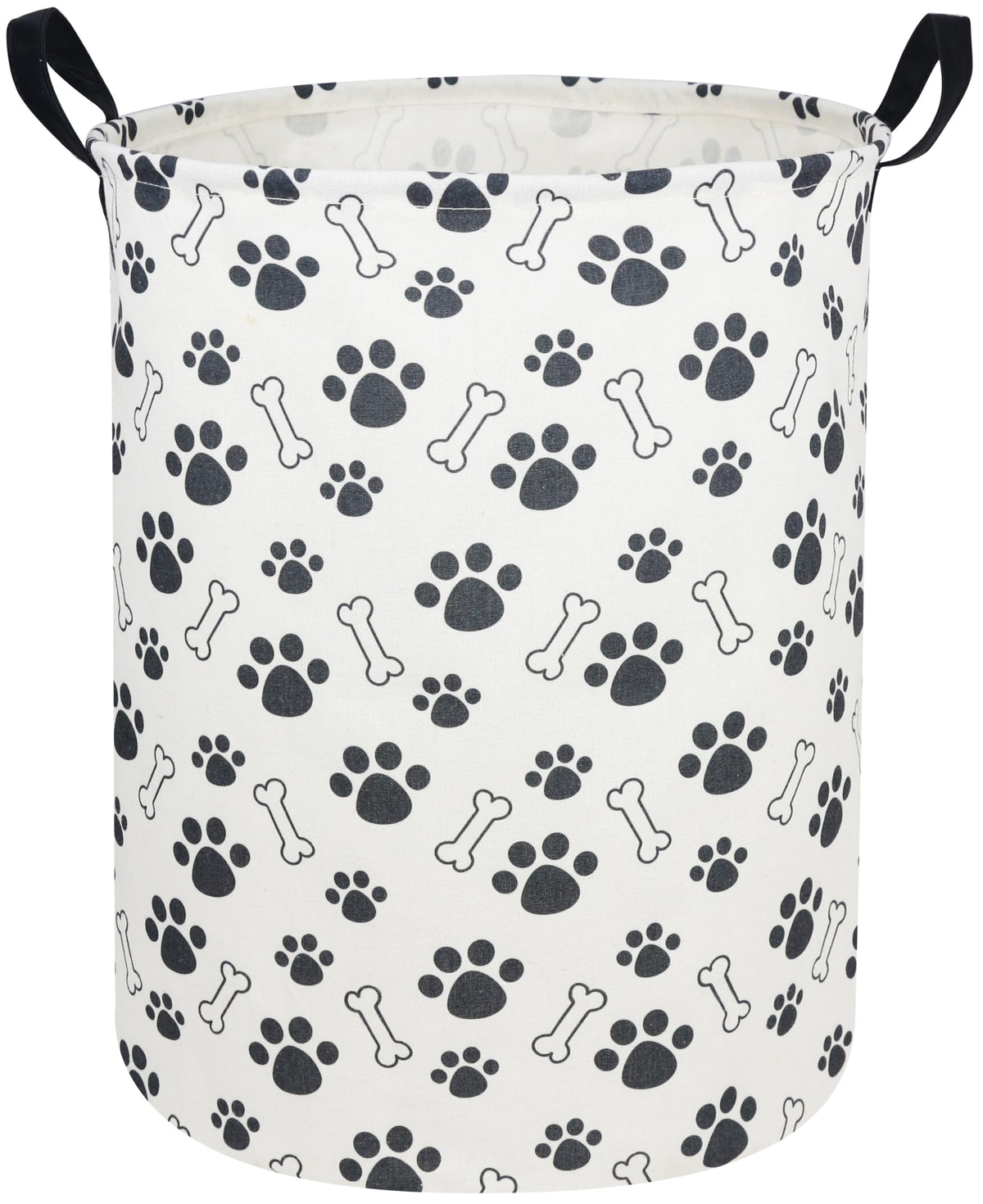 Sanjiaofen kids laundry hamper with dog paw pattern in front view for organized toy storage.
