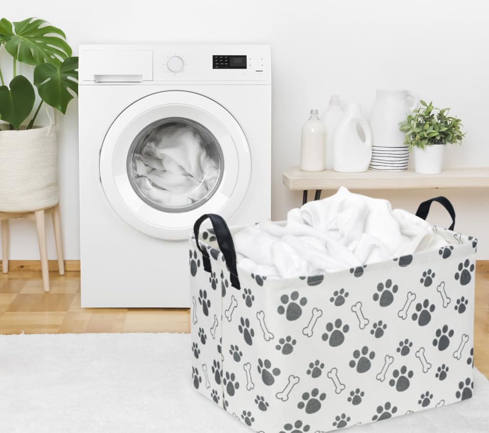 Sanjiaofen basket placed in laundry or bedroom illustrating versatile storage use.