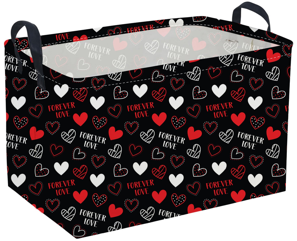 Sanjiaofen rectangular heart basket front view for stylish home organization.