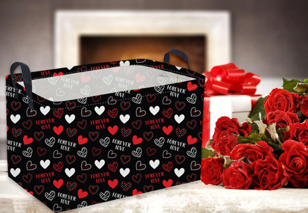 Sanjiaofen rectangular heart basket magazines capacity suits desk and bookshelf organization.