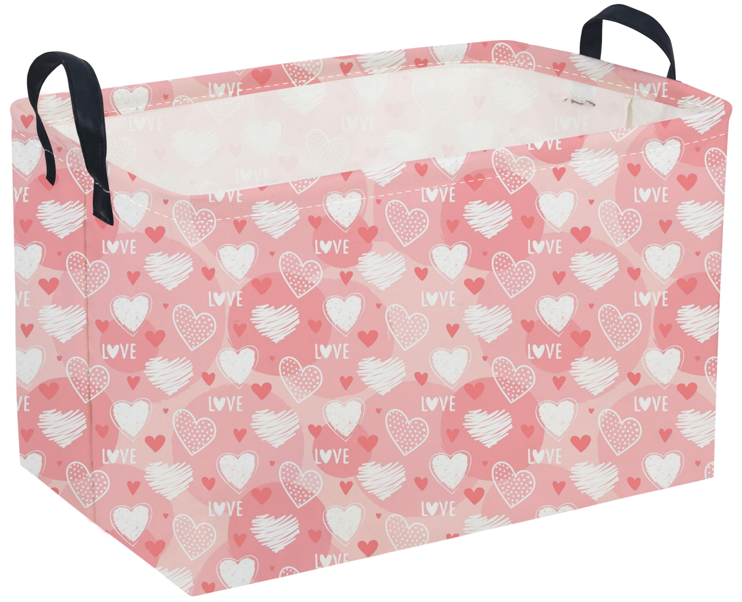 Sanjiaofen rectangular heart basket in pink love adds stylish storage and decor