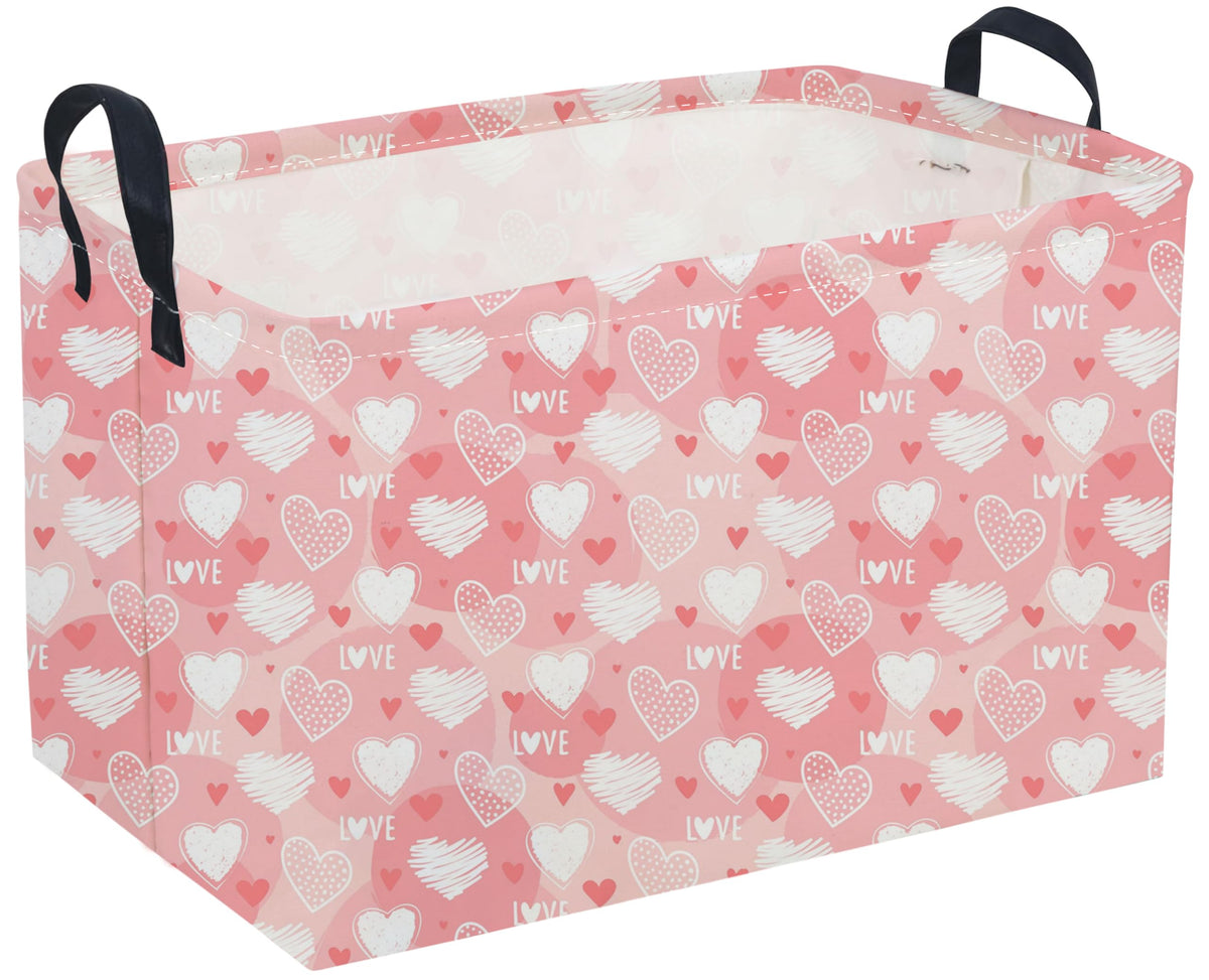 Sanjiaofen rectangular heart basket in pink love adds stylish storage and decor