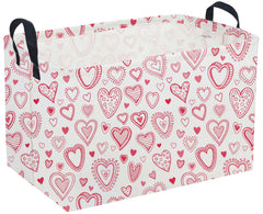 Sanjiaofen rectangular Valentine basket with heart design for stylish storage