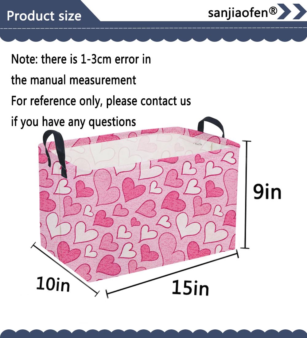 Sanjiaofen storage basket side view showing spacious interior for toys and books