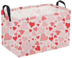 Sanjiaofen rectangular Valentine storage basket with love motif for tidy organizing.