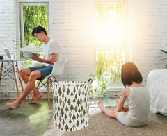Sanjiaofen Tree storage bin collapsible design saves space when empty.