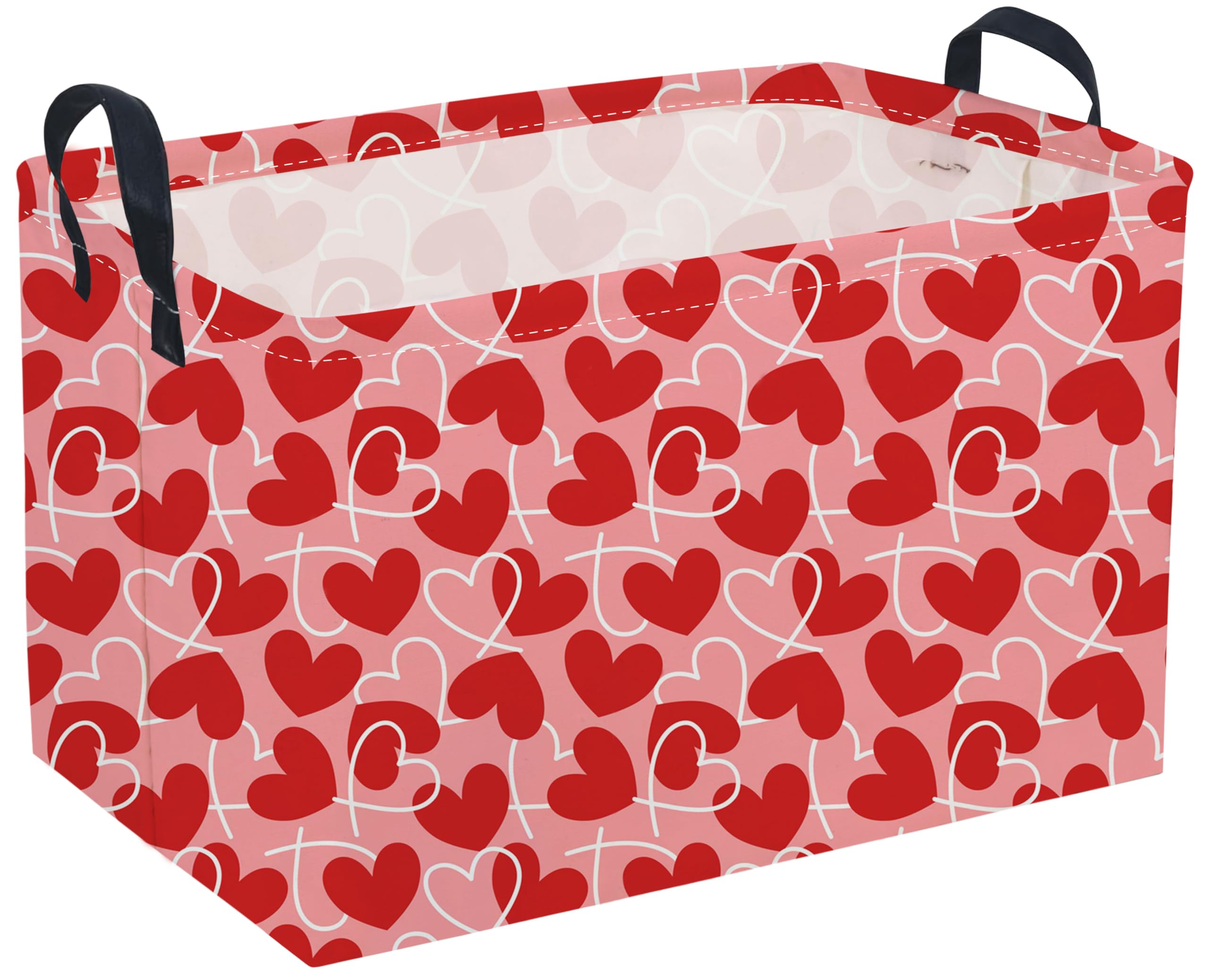 Sanjiaofen Valentine’s basket close-up showing durable leather handles for easy transport.