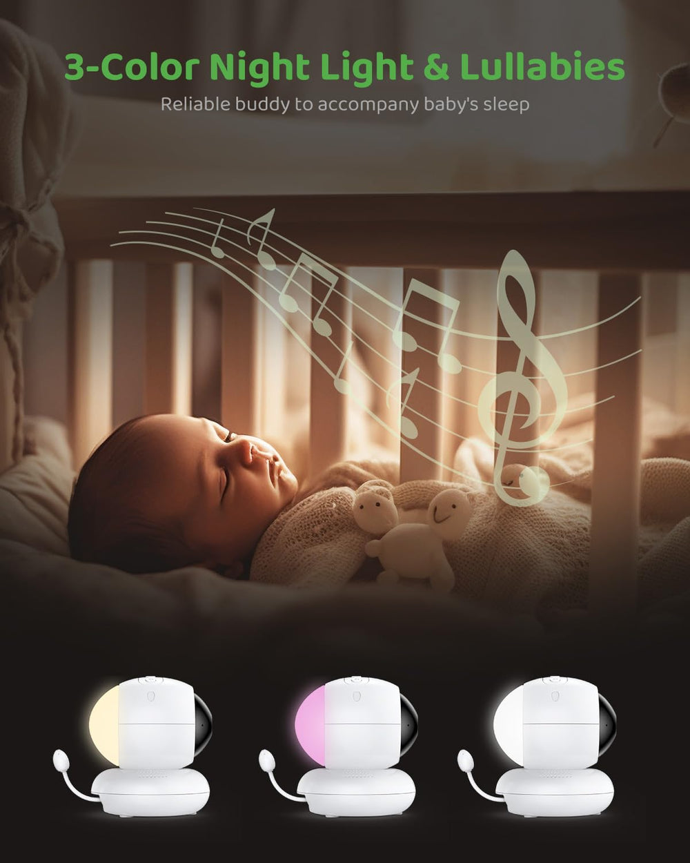 SANNCE baby monitor two-way audio lets you speak softly.