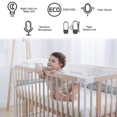 Sanpyl baby monitor night-light provides gentle bedside illumination.